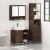 Set mobilier de baie, 3 piese, stejar maro, lemn prelucrat GartenMobel Dekor