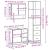 Set mobilier de baie, 3 piese, stejar maro, lemn prelucrat GartenMobel Dekor