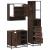 Set mobilier de baie, 3 piese, stejar maro, lemn prelucrat GartenMobel Dekor