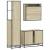 Set de mobilier de baie din 3 piese din lemn de stejar Sonoma GartenMobel Dekor