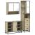 Set de mobilier de baie din 3 piese din lemn de stejar Sonoma GartenMobel Dekor