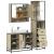 Set de mobilier de baie din 3 piese din lemn de stejar Sonoma GartenMobel Dekor