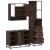 Set de mobilier de baie din 3 piese din lemn de stejar maro GartenMobel Dekor