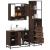 Set de mobilier de baie din 3 piese din lemn de stejar maro GartenMobel Dekor