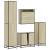 Set de mobilier de baie din 4 piese din lemn de stejar Sonoma GartenMobel Dekor
