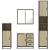 Set de mobilier de baie din 4 piese din lemn de stejar Sonoma GartenMobel Dekor