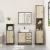 Set de mobilier de baie din 4 piese din lemn de stejar Sonoma GartenMobel Dekor