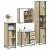 Set de mobilier de baie din 4 piese din lemn de stejar Sonoma GartenMobel Dekor