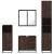 Set de mobilier de baie din 4 piese din lemn de stejar maro GartenMobel Dekor