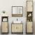 Set de mobilier de baie din 4 piese din lemn de stejar Sonoma GartenMobel Dekor