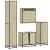 Set de mobilier de baie din 4 piese din lemn de stejar Sonoma GartenMobel Dekor