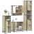 Set de mobilier de baie din 4 piese din lemn de stejar Sonoma GartenMobel Dekor