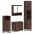 Set de mobilier de baie din 4 piese din lemn de stejar maro GartenMobel Dekor