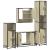 Set de mobilier de baie din 4 piese din lemn de stejar Sonoma GartenMobel Dekor