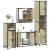 Set de mobilier de baie din 4 piese din lemn de stejar Sonoma GartenMobel Dekor