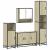Set de mobilier de baie din 4 piese din lemn de stejar Sonoma GartenMobel Dekor
