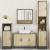 Set de mobilier de baie din 4 piese din lemn de stejar Sonoma GartenMobel Dekor