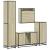 Set de mobilier de baie din 4 piese din lemn de stejar Sonoma GartenMobel Dekor