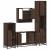 Set de mobilier de baie din 4 piese din lemn de stejar maro GartenMobel Dekor