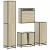 Set de mobilier de baie din 4 piese din lemn de stejar Sonoma GartenMobel Dekor