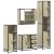 Set de mobilier de baie din 4 piese din lemn de stejar Sonoma GartenMobel Dekor