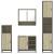 Set de mobilier de baie din 4 piese din lemn de stejar Sonoma GartenMobel Dekor