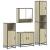 Set de mobilier de baie din 4 piese din lemn de stejar Sonoma GartenMobel Dekor