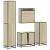 Set de mobilier de baie din 4 piese din lemn de stejar Sonoma GartenMobel Dekor