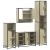 Set de mobilier de baie din 4 piese din lemn de stejar Sonoma GartenMobel Dekor