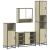 Set de mobilier de baie din 4 piese din lemn de stejar Sonoma GartenMobel Dekor