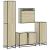 Set de mobilier de baie din 4 piese din lemn de stejar Sonoma GartenMobel Dekor