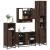 Set de mobilier de baie din 4 piese din lemn de stejar maro GartenMobel Dekor