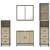 Set de mobilier de baie din 4 piese din lemn de stejar Sonoma GartenMobel Dekor