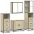 Set de mobilier de baie din 4 piese din lemn de stejar Sonoma GartenMobel Dekor