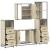 Set de mobilier de baie din 4 piese din lemn de stejar Sonoma GartenMobel Dekor
