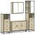 Set de mobilier de baie din 4 piese din lemn de stejar Sonoma GartenMobel Dekor