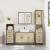Set de mobilier de baie din 4 piese din lemn de stejar Sonoma GartenMobel Dekor