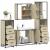 Set de mobilier de baie din 4 piese din lemn de stejar Sonoma GartenMobel Dekor