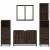 Set de mobilier de baie din 4 piese din lemn de stejar maro GartenMobel Dekor