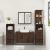 Set de mobilier de baie din 4 piese din lemn de stejar maro GartenMobel Dekor