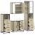 Set de mobilier de baie din 4 piese din lemn de stejar Sonoma GartenMobel Dekor