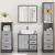Set de mobilier de baie 4 piese Lemn stratificat gri Sonoma GartenMobel Dekor