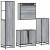 Set de mobilier de baie 4 piese Lemn stratificat gri Sonoma GartenMobel Dekor