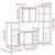 Set de mobilier de baie 4 piese Lemn stratificat gri Sonoma GartenMobel Dekor