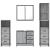 Set de mobilier de baie 4 piese Lemn stratificat gri Sonoma GartenMobel Dekor