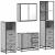 Set de mobilier de baie 4 piese Lemn stratificat gri Sonoma GartenMobel Dekor