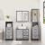 Set de mobilier de baie 4 piese Lemn stratificat gri Sonoma GartenMobel Dekor