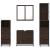 Set de mobilier de baie din 4 piese din lemn de stejar maro GartenMobel Dekor
