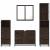 Set de mobilier de baie din 4 piese din lemn de stejar maro GartenMobel Dekor