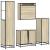 Set de mobilier de baie din 4 piese din lemn de stejar Sonoma GartenMobel Dekor